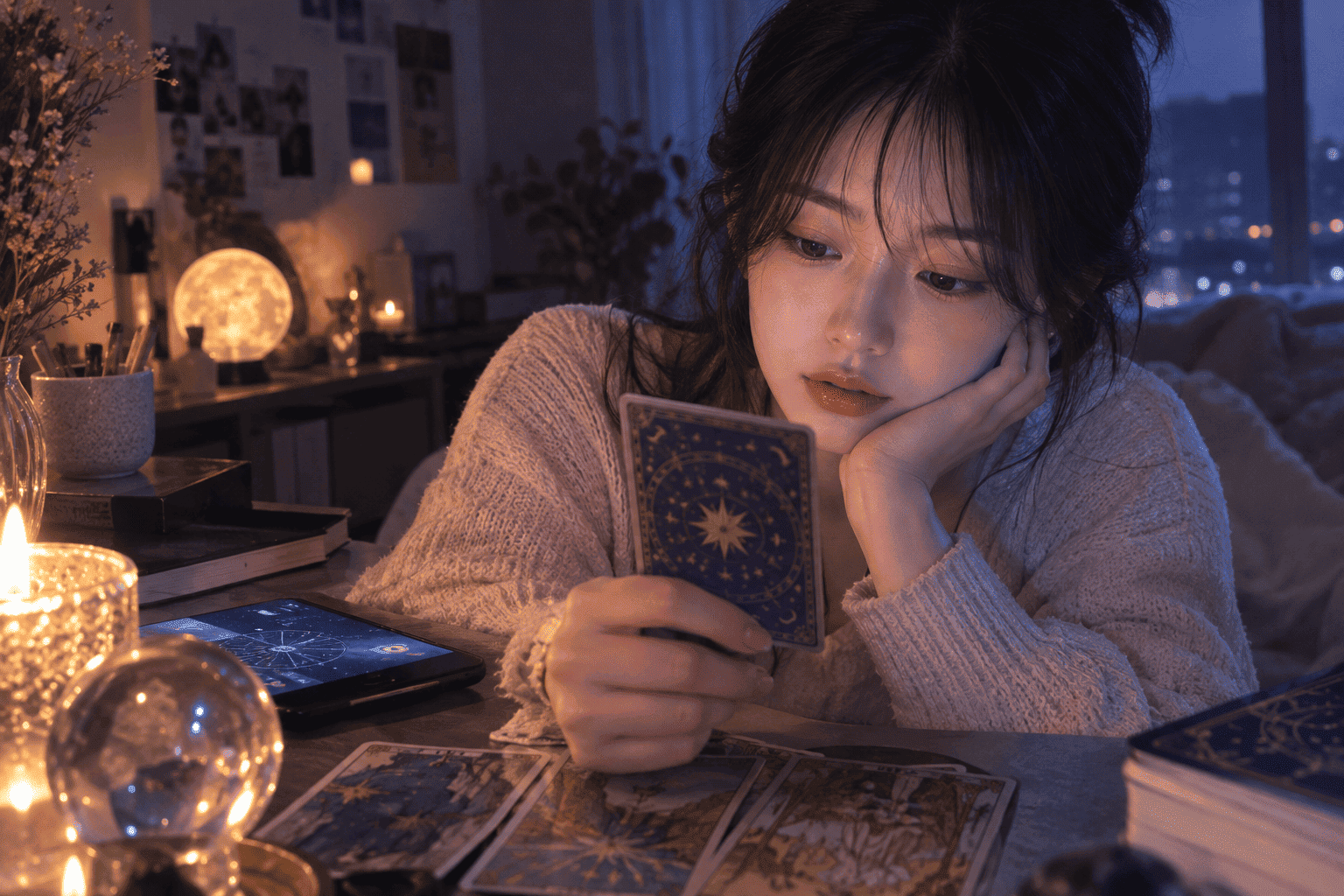 마음을 정리하는 모습