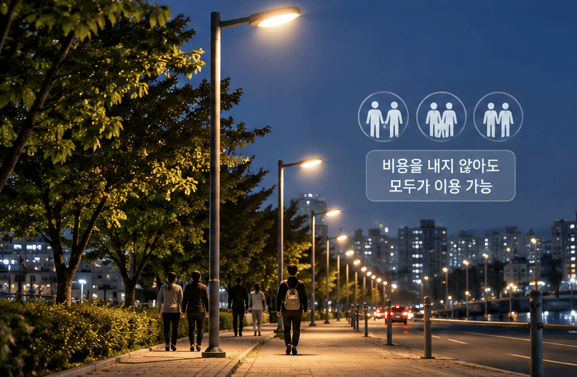 밤거리를 밝히는 가로등