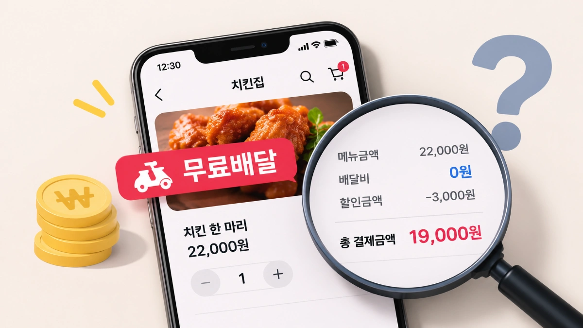 배달 어플 무료배달 이미지 <AI 생성>